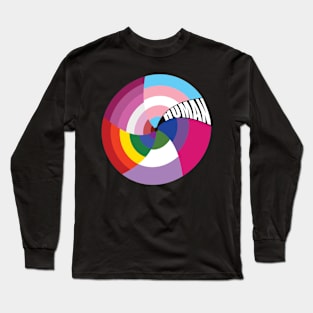 Human flag LGBT gay pride festival transgender T-Shirt Long Sleeve T-Shirt